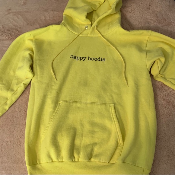 yellow happy hoodie